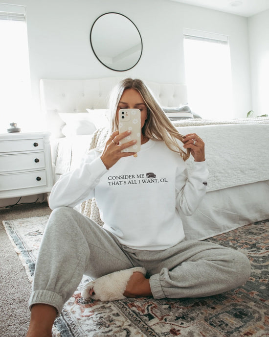 Consider Me Embroidered Sweatshirt