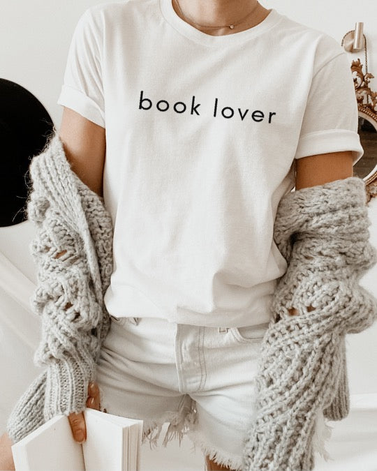 Load image into Gallery viewer, Book Lover Embroidered Tee

