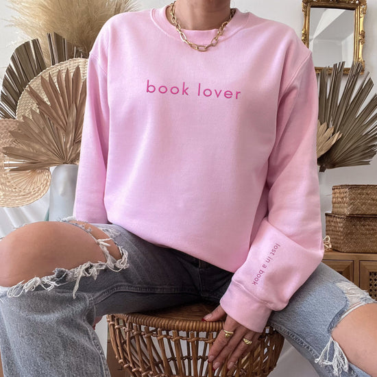 Book Lover Embroidered Sweater