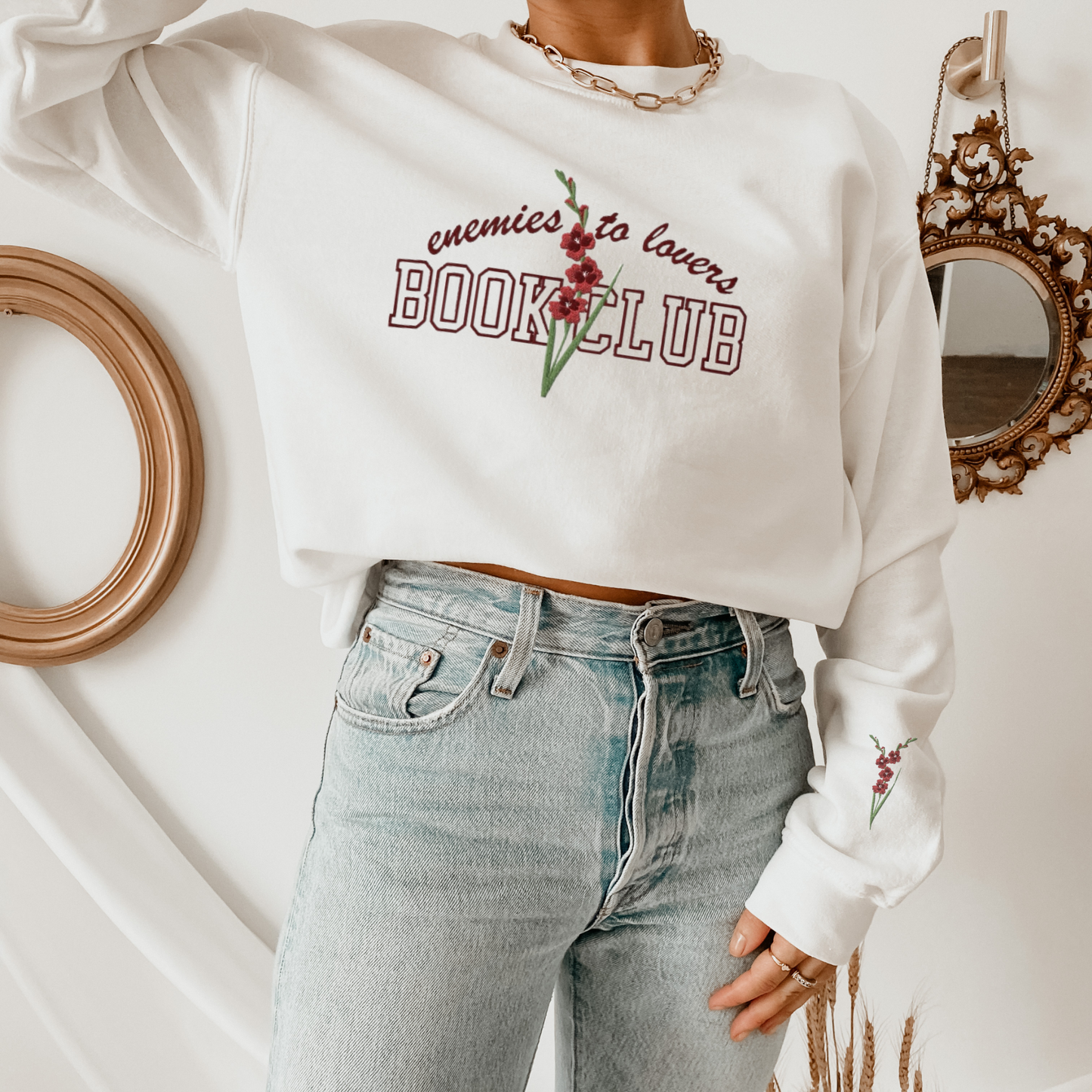 Load image into Gallery viewer, Enemies to Lovers Embroidered Sweater
