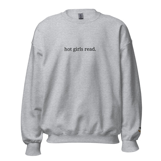 Hot Girls Read Embroidered Sweatshirt